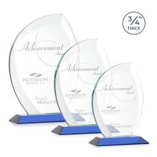 Wichita Blue Flame Crystal Award - Glass Awards
