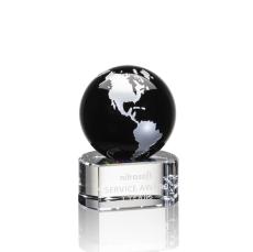 Dundee Globe Black/Silver Spheres Crystal Award - Corporate Awards