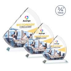 Nantucket Full Color Clear Sail Crystal Award - Corporate Awards