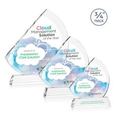 Nantucket Full Color Starfire on Newhaven Sail Crystal Award - Corporate Awards