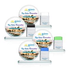 Balmore Add-a-Block Full Color Circle Crystal Award - Perpetual Plaques