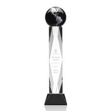 Ripley Globe Black/Silver Spheres Crystal Award - Crystal Awards