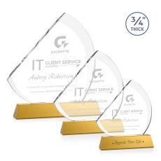 Nantucket Amber on Newhaven Sail Crystal Award - Glass Awards