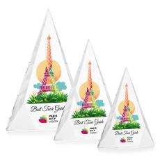 Rochester Full Color Clear Pyramid Crystal Award - Corporate Awards