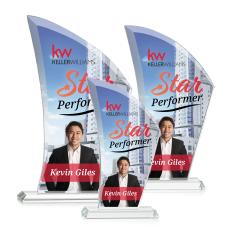 Agassi Full Color Sail Crystal Award - Full Color Awards