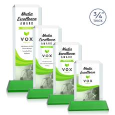 Dalton Full Color Green on Newhaven Rectangle Crystal Award - Full Color Awards