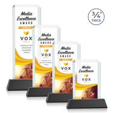 Dalton Full Color Black on Newhaven Rectangle Crystal Award - Full Color Awards