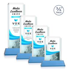 Dalton Full Color Sky Blue on Newhaven Rectangle Crystal Award - Full Color Awards