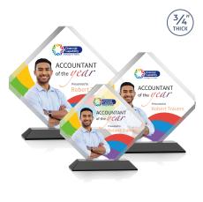 Toulon Full Color Black Crystal Award - Full Color Awards