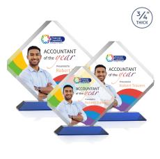 Toulon Full Color Blue Crystal Award - Full Color Awards