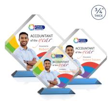 Toulon Full Color Sky Blue Crystal Award - Full Color Awards