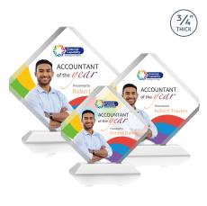 Toulon Full Color White Crystal Award - Full Color Awards
