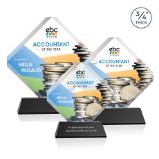 Toulon on Newhaven Full Color Black Crystal Award - Full Color Awards