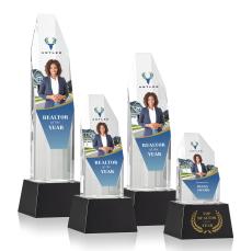 Barrhaven Full Color Black on Base Crystal Award - Full Color Awards