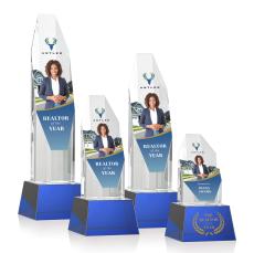 Barrhaven Full Color Blue on Base Crystal Award - Full Color Awards