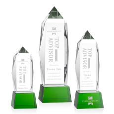 Bloomington Green  on Base Obelisk Crystal Award - Corporate Awards