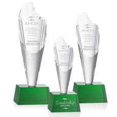 Trinity Torch - Green - Crystal Flame Awards