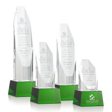 Barrhaven Green on Base Crystal Award - Crystal Awards