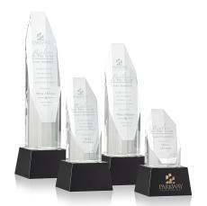 Barrhaven Black on Base Crystal Award - Crystal Awards