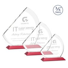 Nantucket Red Sail Crystal Award - Glass Awards