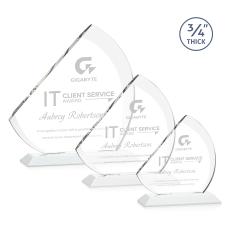 Nantucket White Sail Crystal Award - Crystal Awards