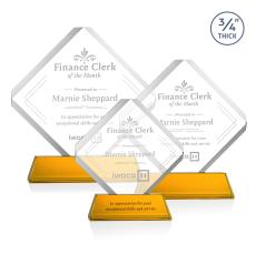 Toulon Amber on Newhaven Crystal Award - Glass Awards