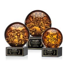 Avery Spheres on Square Marble Glass Award - Art Glass Awards