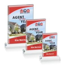 Harmony Desktop Full Color Rectangle Crystal Award - Corporate Recognition Gifts