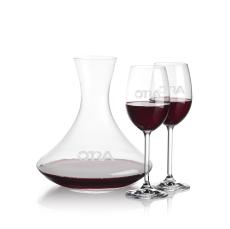Senderwood Carafe & Woodbridge Wine - Etched Barware