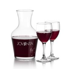 Summit Carafe & Carberry Wine Set - Etched Barware