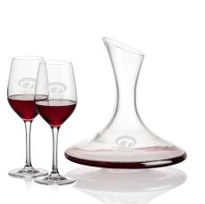 Madagascar Carafe & Lethbridge Wine - Etched Barware