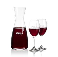 Portofino Carafe & Naples Wine - Etched Barware