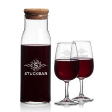 Aviston Carafe & Vantage Wine - Etched Barware