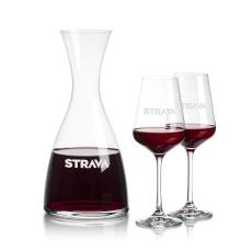 Barham Carafe & Breckland Wine - Etched Barware