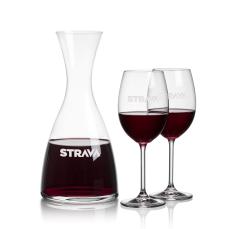 Barham Carafe & Blyth Wine - Etched Barware
