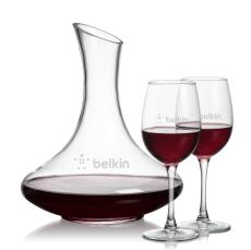 Kanata Carafe & Connoisseur Wine - Etched Barware