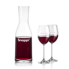 Caldmore Carafe & Naples Wine - Etched Barware