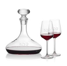 Stratford Decanter & Elderwood Wine - Etched Barware