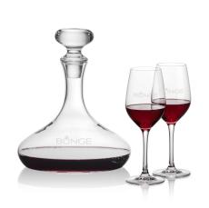 Stratford Decanter & Lethbridge Wine - Etched Barware