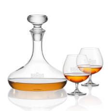 Stratford Decanter & Coleford Cognac - Etched Barware