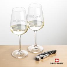 Swiss Force Opener & Laurent Wine - Etched Barware