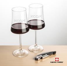 Swiss Force Opener & Dakota Wine - Etched Barware