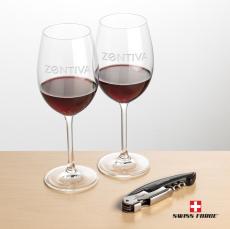 Swiss Force Opener & Coleford Wine - Etched Barware