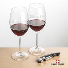 Swiss Force Opener & Blyth Wine - Etched Barware