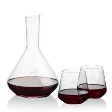 Terrassa Carafe & Cannes Stemless Wine - Etched Barware