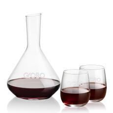 Terrassa Carafe & Crestview Stemless Wine - Etched Barware