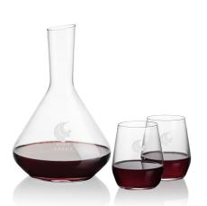 Terrassa Carafe & Germain Stemless Wine - Etched Barware