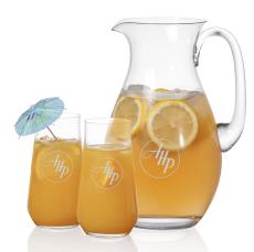 St Tropez Pitcher & Bretton Beverage - Etched Barware