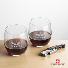 Swiss Force Opener & Zacata Stemless Wine - Corporate Recognition Gifts