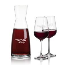 Winchester Carafe & Laurent Wine - Etched Barware